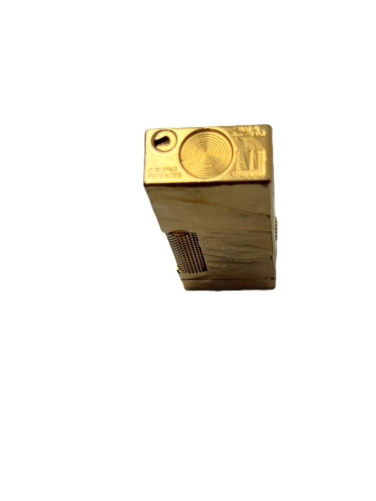 Dunhill Gas Lighter Hand Carved Pattern Gold Used