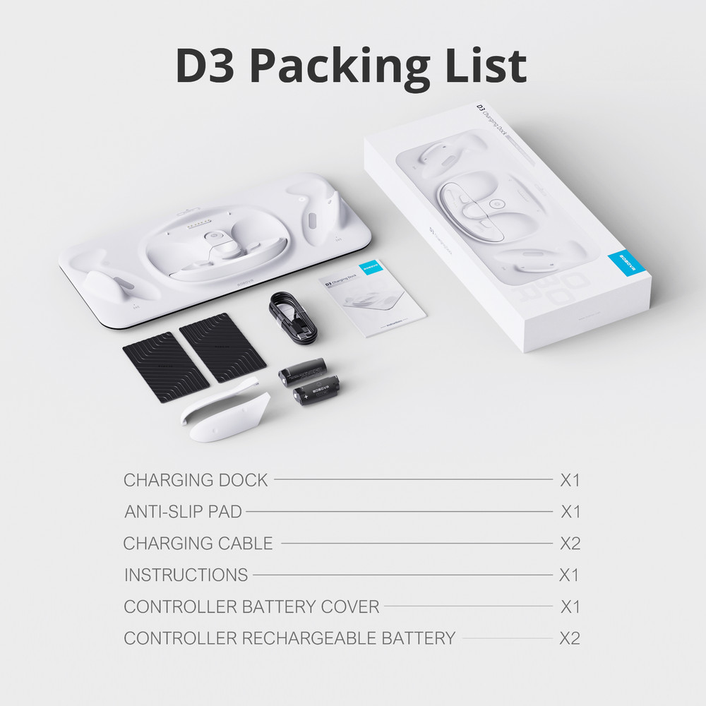 BOBOVR D3 Charging Dock Compatible with Quest 3 Wireless Charging for Controller