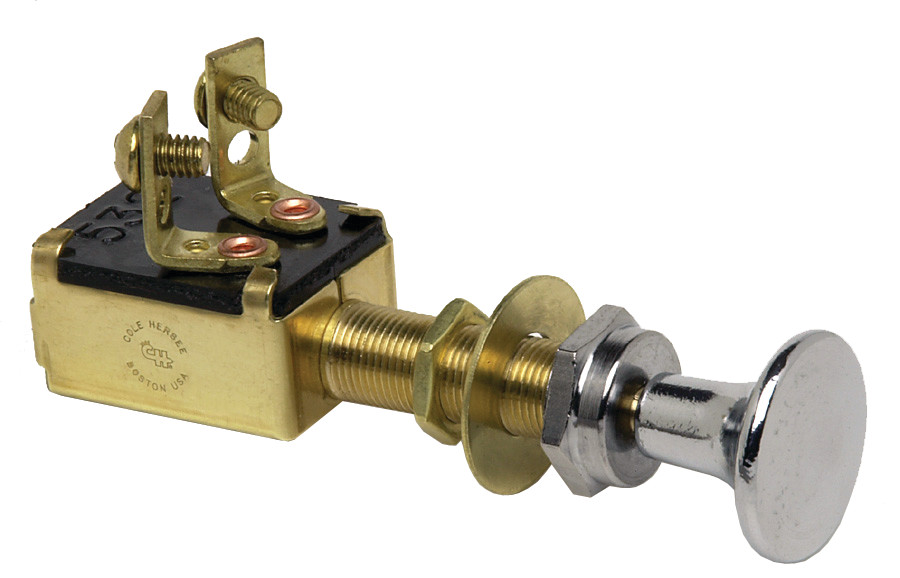 Cole Hersee M-628-BP Push Pull Switch SPST Off-On 2 Screw