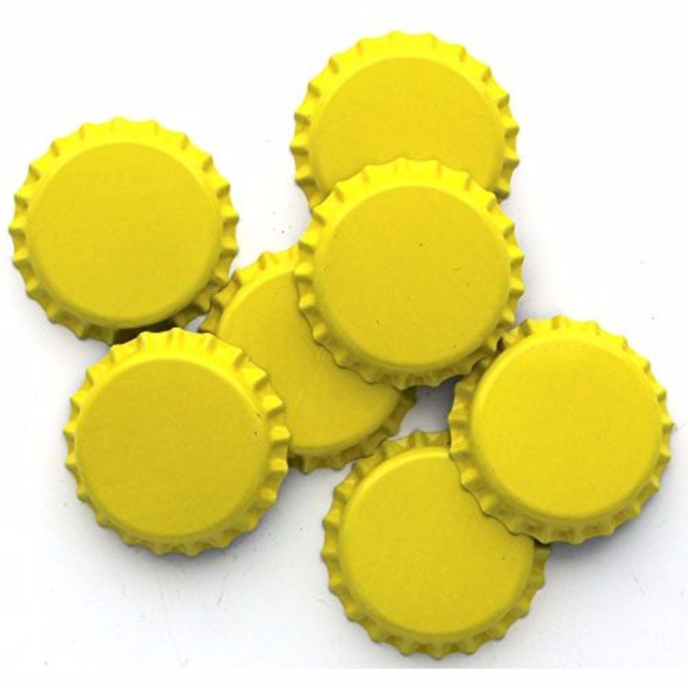 Crown Caps With Oxy-Liner- Bottle Caps (Yellow 576 Count)