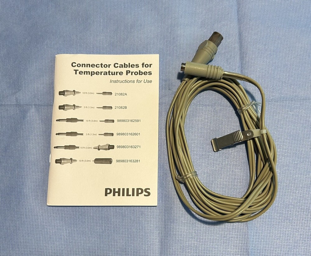 Philips 21082A 10 Extension Connector Cable for disposable Temperature Pro