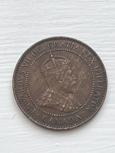 CANADA 1910 One 1 Large Cent King Edward V