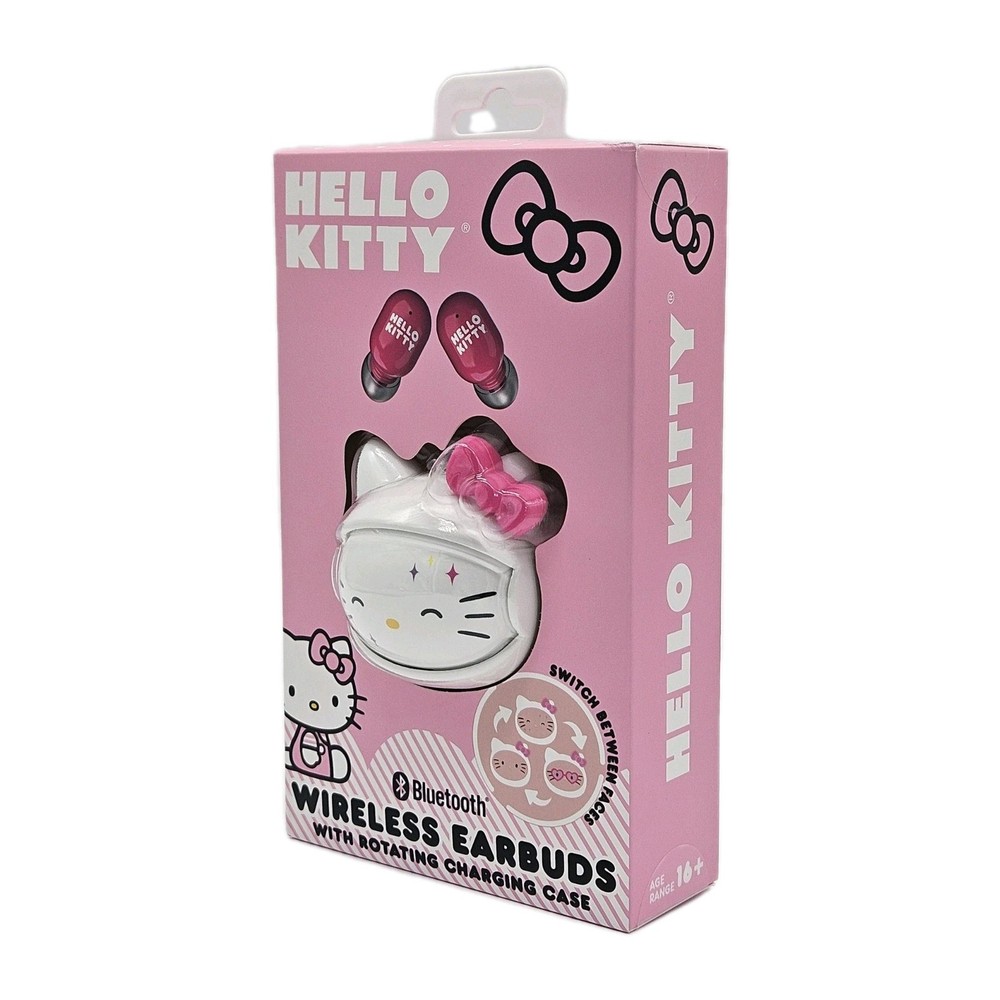 Hello Kitty® Bluetooth® Wireless Earbuds - Built-in Mic - Rotating Charging Case