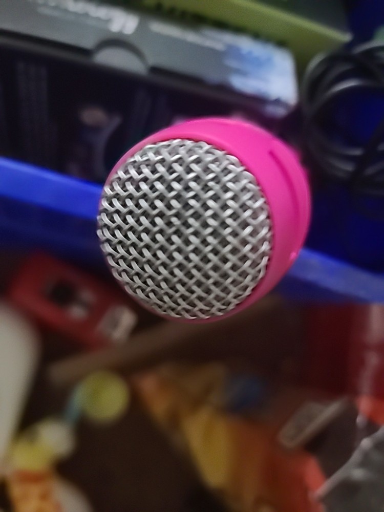 Karaoke Machine Replacement Pink Wired Microphone