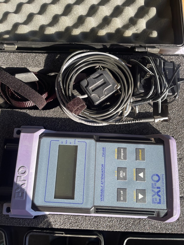 EXFO FVA-60B Optical Variable Attenuator with protective holder / stand