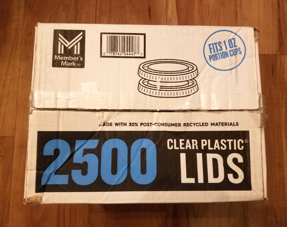 Member's Mark Clear Portion Translucent Container Lids 1 oz., 2,500 Ct.