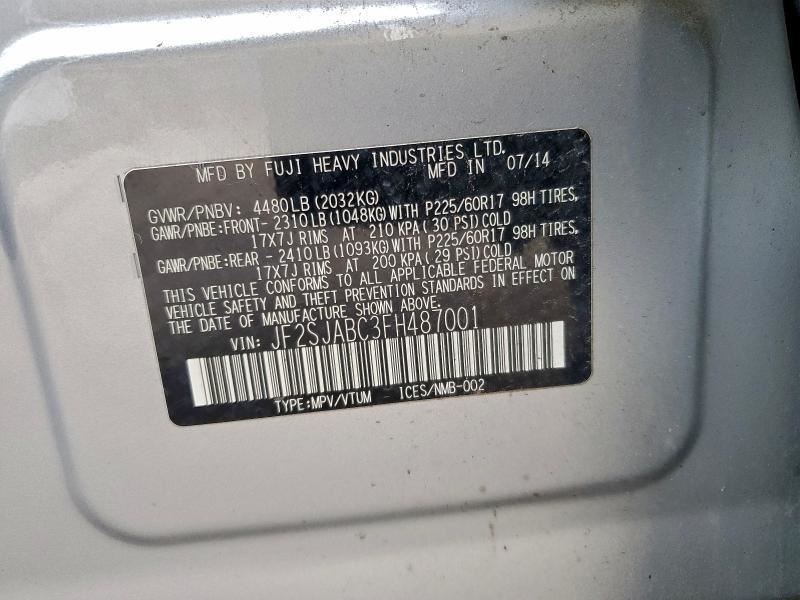 FORESTER 2015 Transmission Shift 1403439