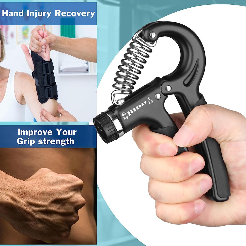 Adjustable Hand Grip Strength Trainer 11-132lb Forearm Exerciser