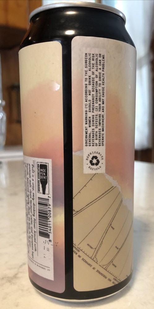 Beer Can Great Graphics Topographical Map W Sun micro brew . can is empty