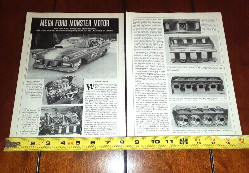 JON KASSE FORD 605 c.i.  ENGINE ORIGINAL 1988 ARTICLE