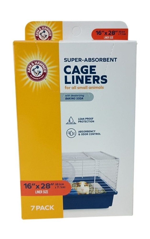 Arm & Hammer Super Absorbent Cage Liners For Small Animals 7 Pack