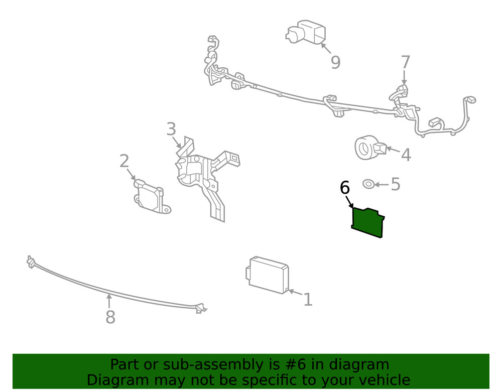 Genuine GM Park Sensor Bracket 84673984