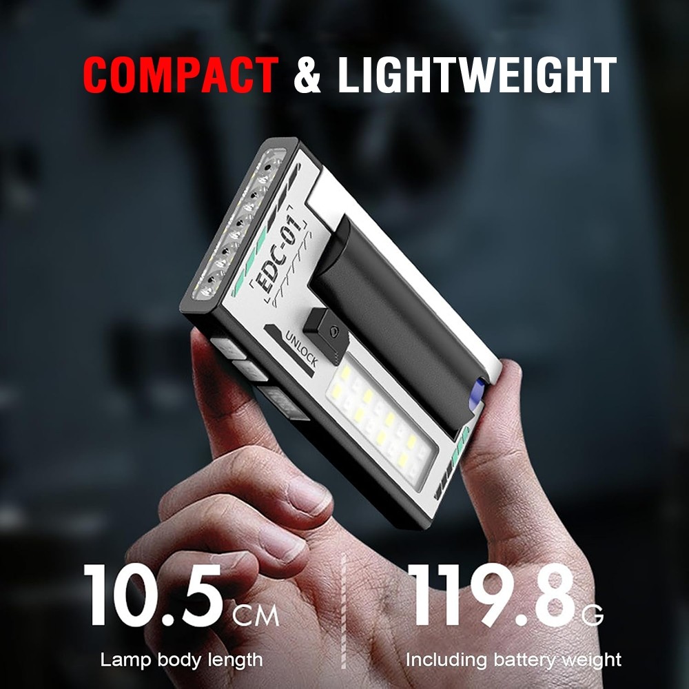 Mini Flashlight Rechargeable LED Small Flashlight Pocket Light EDC Work Light US