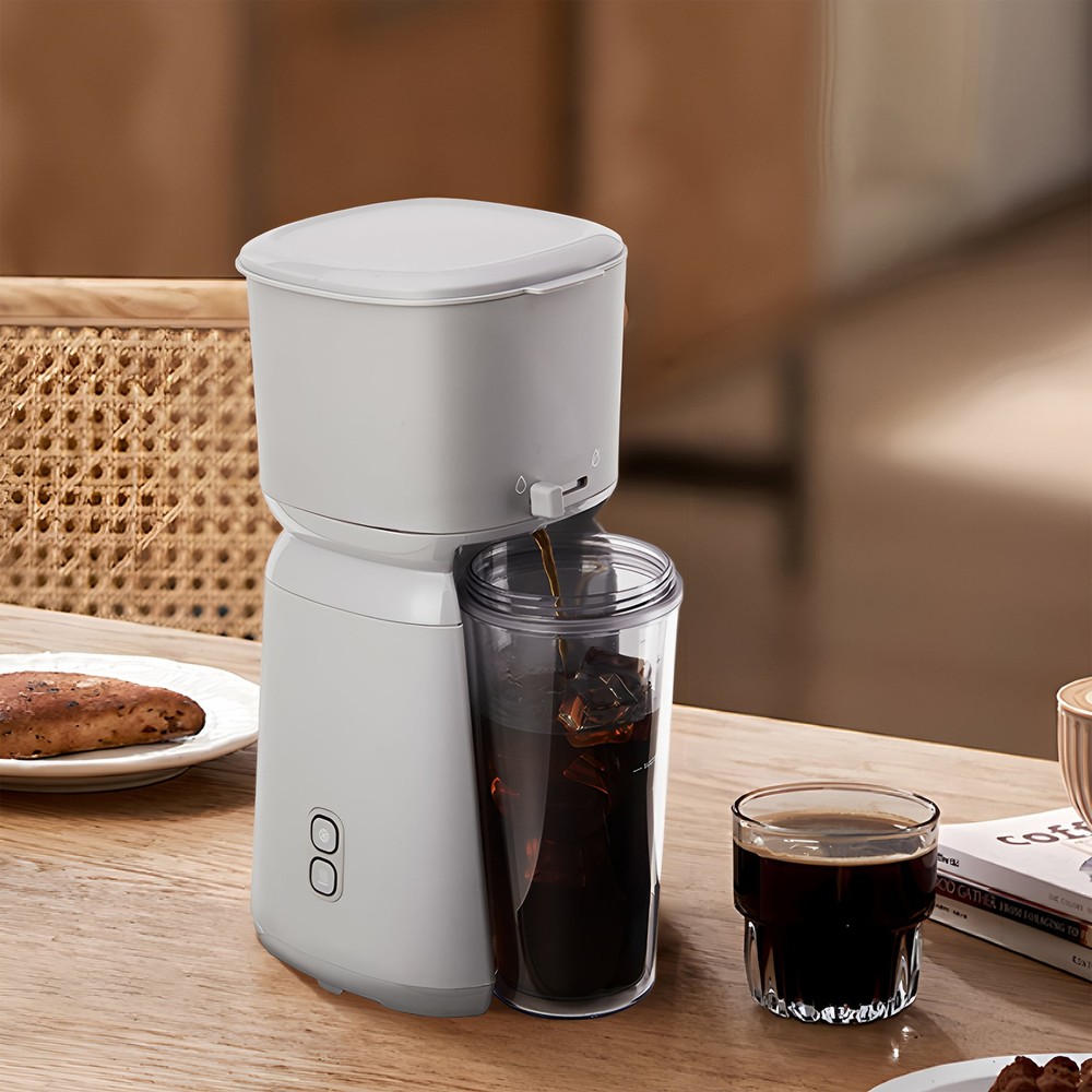 Single Serve Iced Coffee Maker Soft Silver