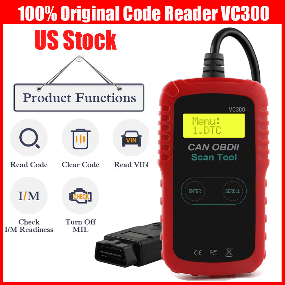 VC300 Universal Code Reader Automotive Car OBD2 EOBD Engine Fault Auto Scanner