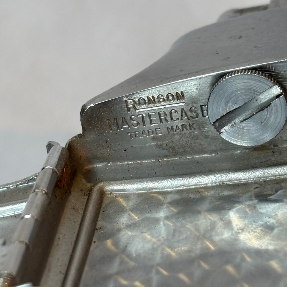 Vtg Ronson Mastercase Lighter Cigarette Case Combo