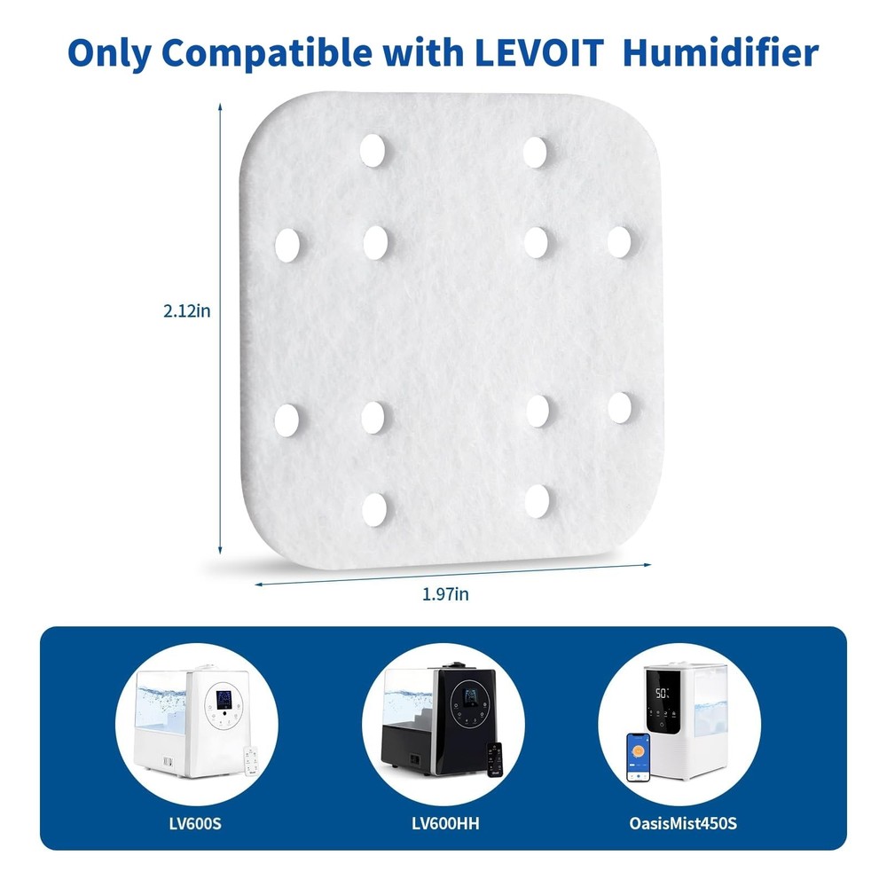 36Pack Mineral Absorption Pads Compatible with LEVOIT Humidifier Replacement ...
