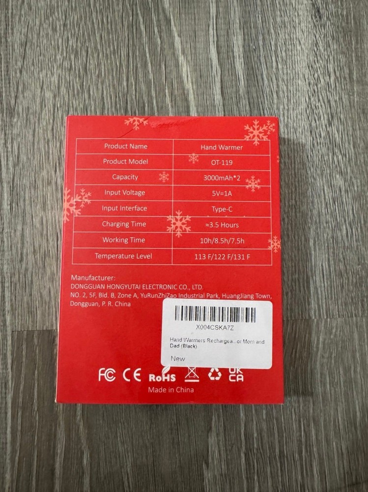 Hand Warmers Rechargeable (2 pack)