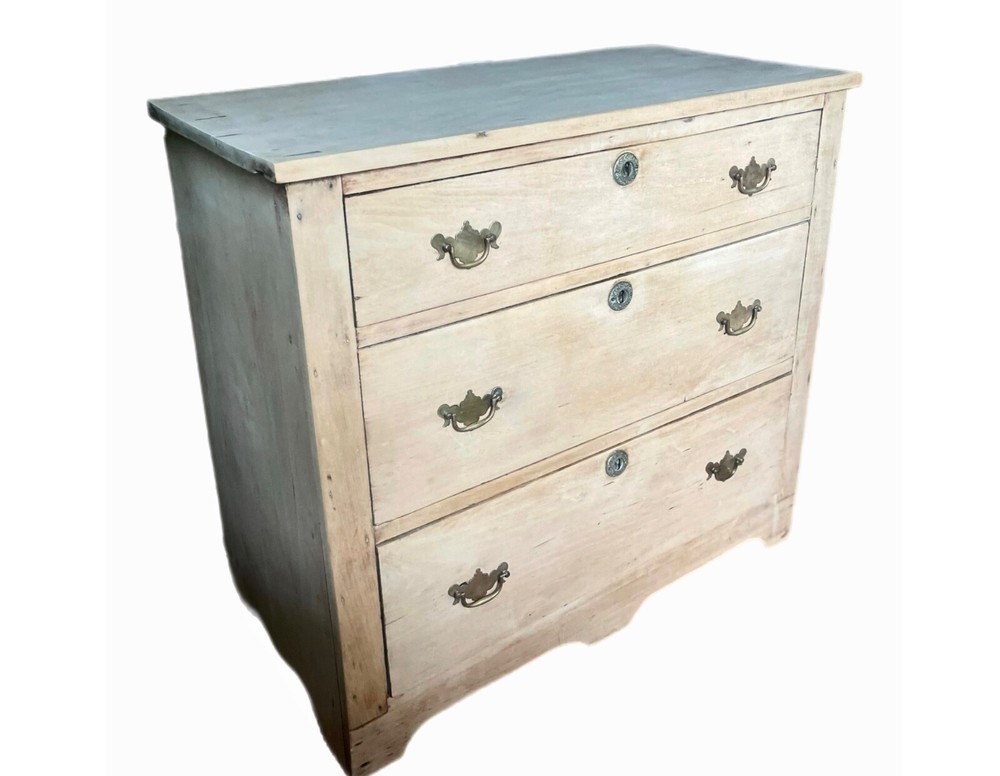 18th C. Swedish Gustavian Scrubbed Birch Commode