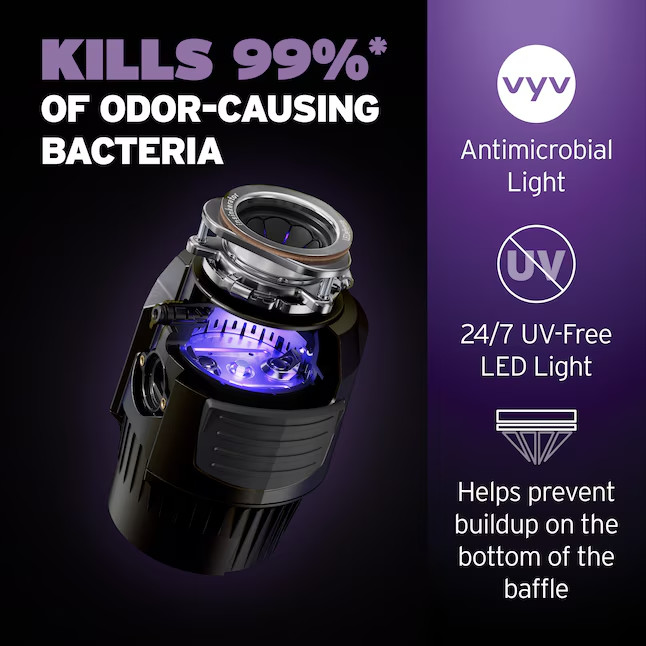 InSinkErator Evolution 45SS LEDefense 3/4 HP Disposal w/ Power Cord FREE SHIP🔥