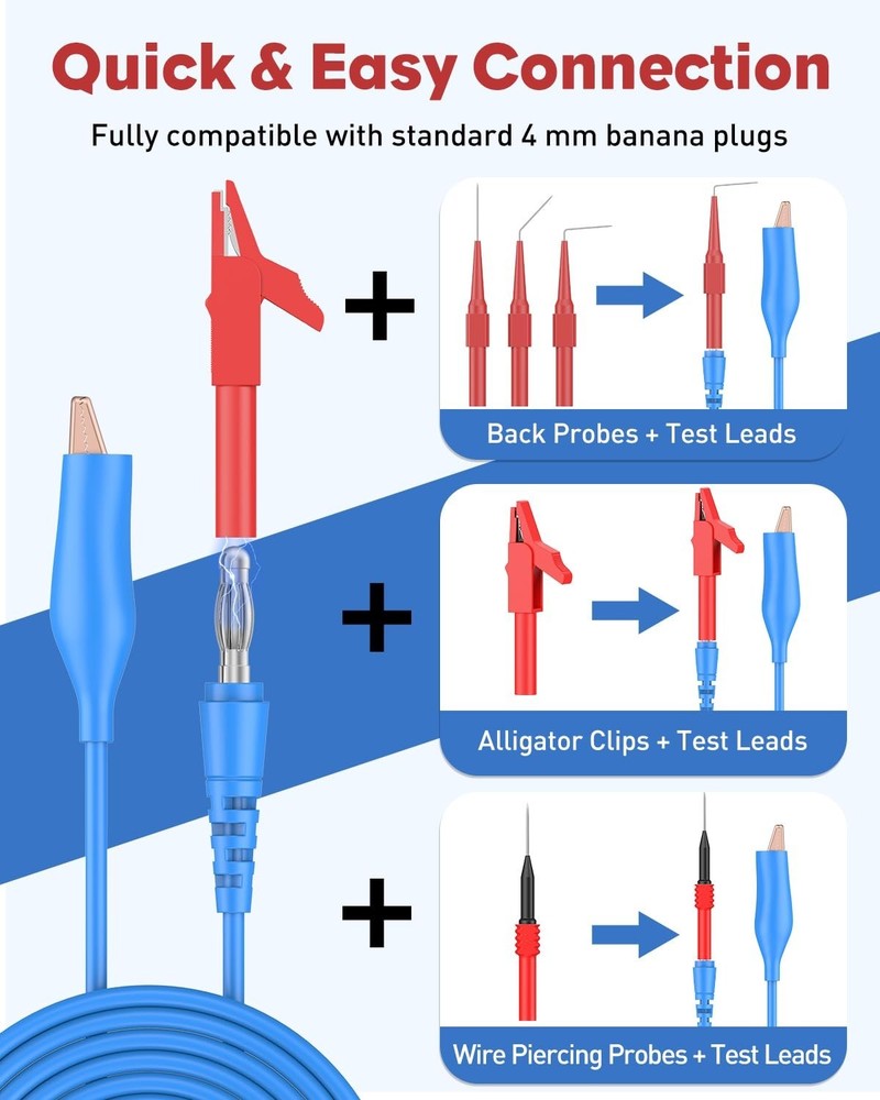 Back Probe Kit Leads Set Automotive Electrical Diagnostic Circuit Testing