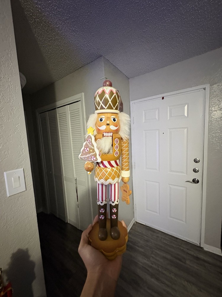Wood Nutcracker Gingerbread Christmas Multicolor Decorative Figurine Adults