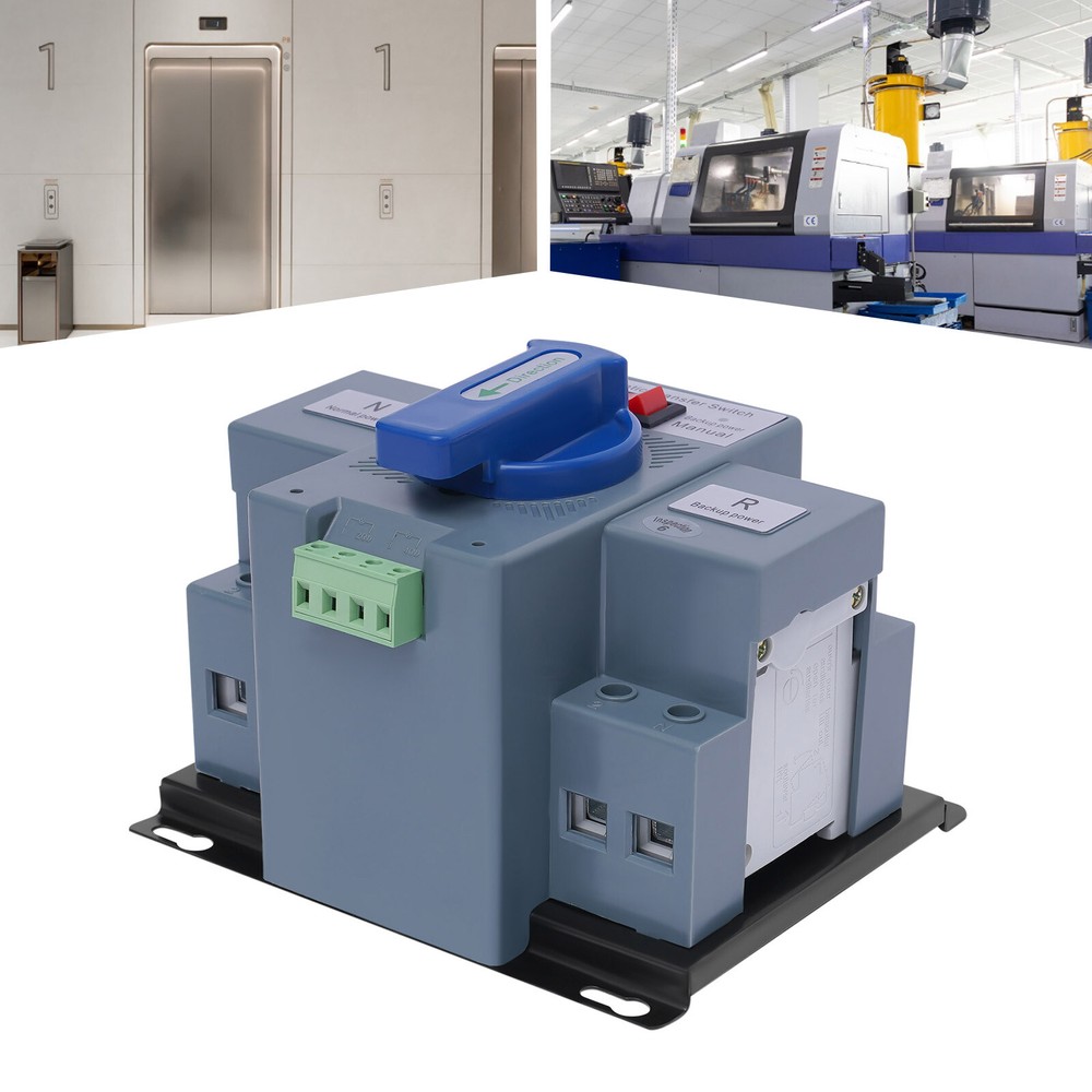 2P 63A Automatic Transfer Switch AC110V Generator Dual Power Changeover Switch