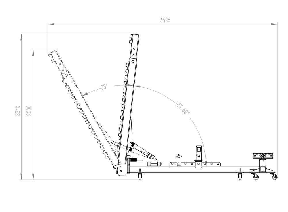 6600lbs Loading Capacity Car Frame Machine Auto Body Frame Puller Straightener