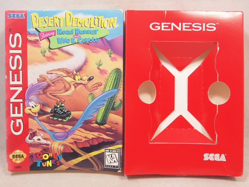 Desert Demolition (SEGA Genesis) Authentic CARDBOARD BOX ONLY