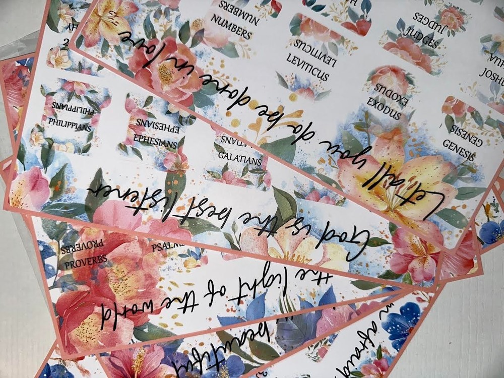 WOMENS BIBLE TABS-FLORAL