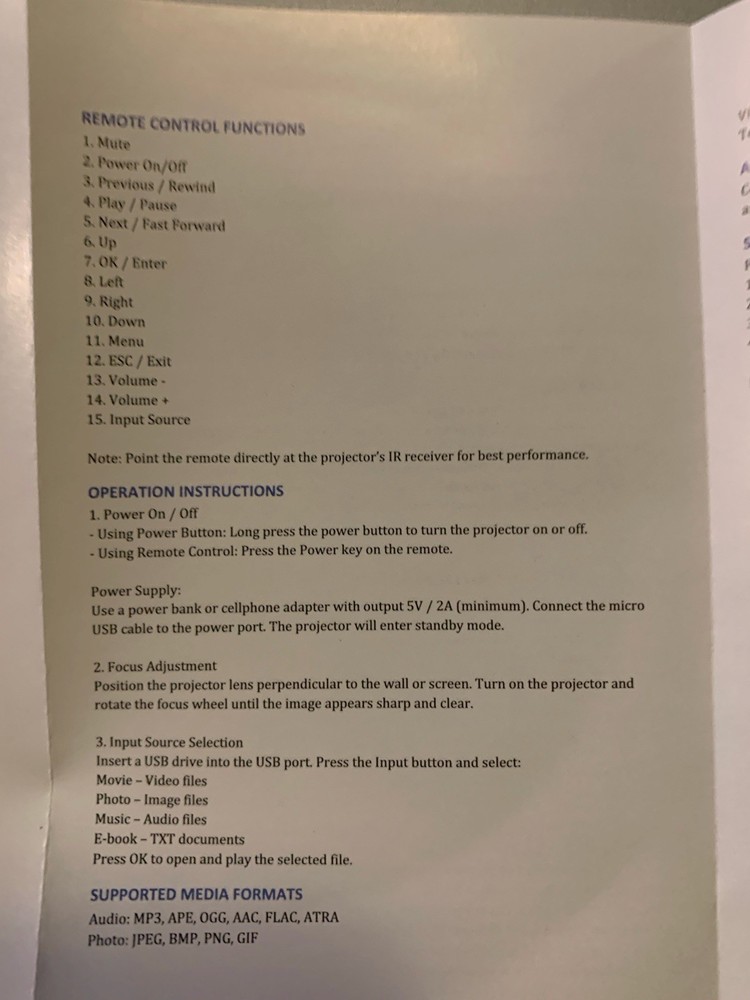 Journeyman Mini Projector 1080P Resolution New in Box