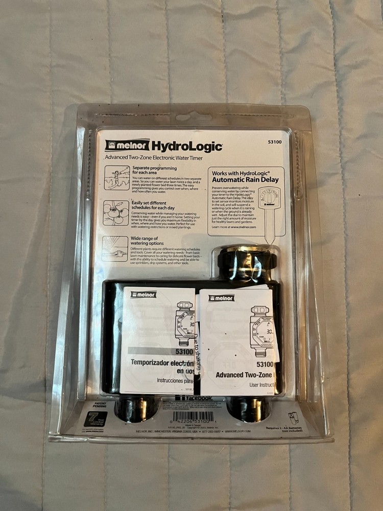 Melnor HydroLogic Advanced Two-Zone Electronic Water Timer. 53100. New!