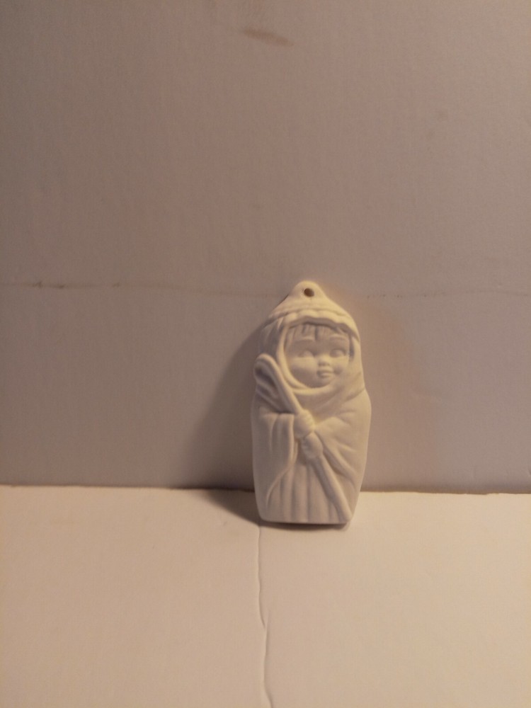 Shepherd Ornament Ready to Paint Ceramic Bisque