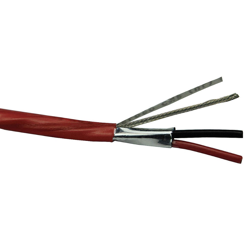 CAROL C8101 Data Cable,Plenum,2 Wire,Red,100ft 20KZ94