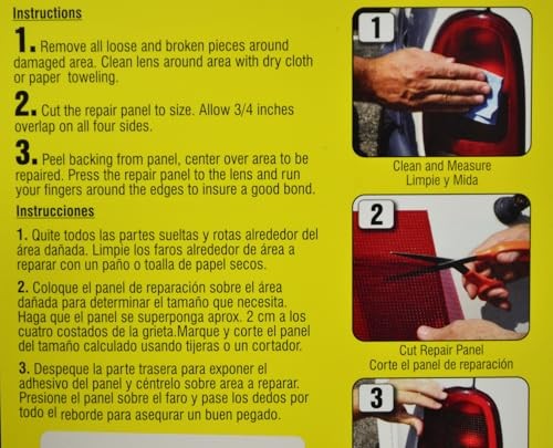 Grid Pattern Auto Lens Repair Kit () Red