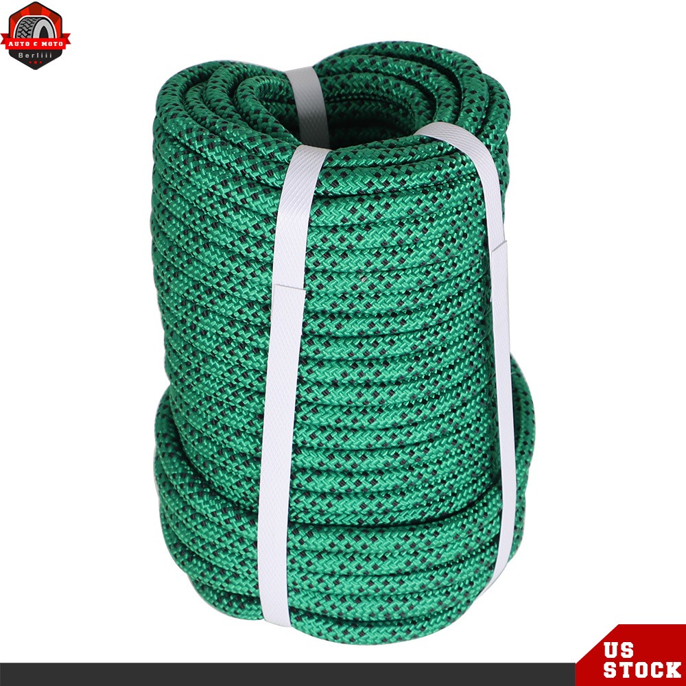 3/8" × 100' Rope Braided Polyest Rope High Strong Pulling 3520Lbs
