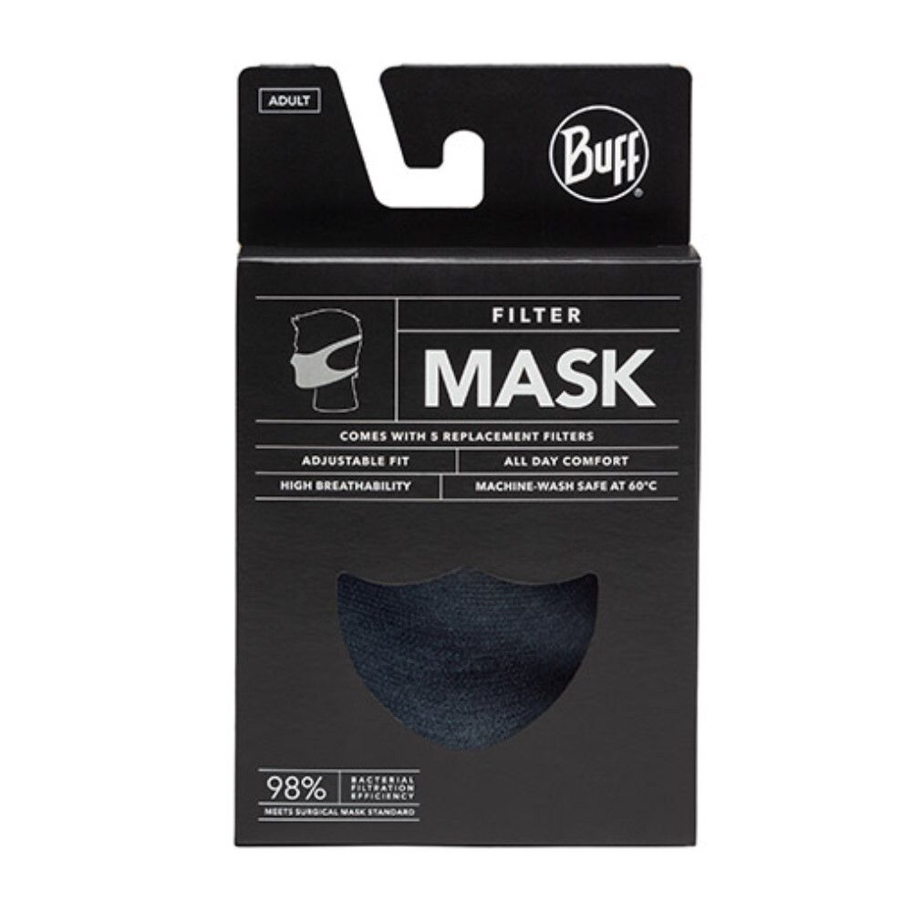 Buff Filter Mask Vivid Grey - Includes Mask + 5 Single-Use Filters