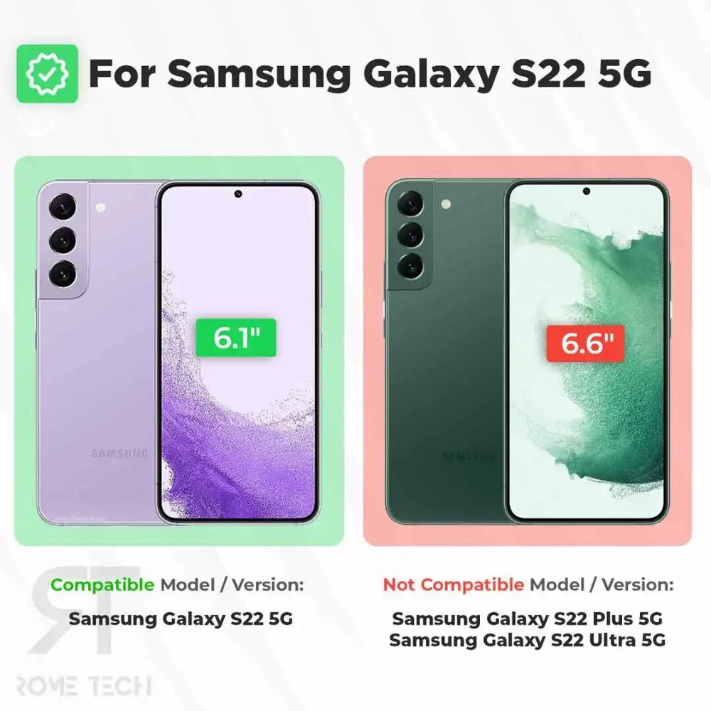 Rome Tech 2.5D Glass Screen Protector for Galaxy S22 (3 Per Pack)