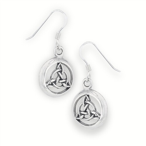 Sterling Silver Intricate Triquetra Earrings (1 pair)
