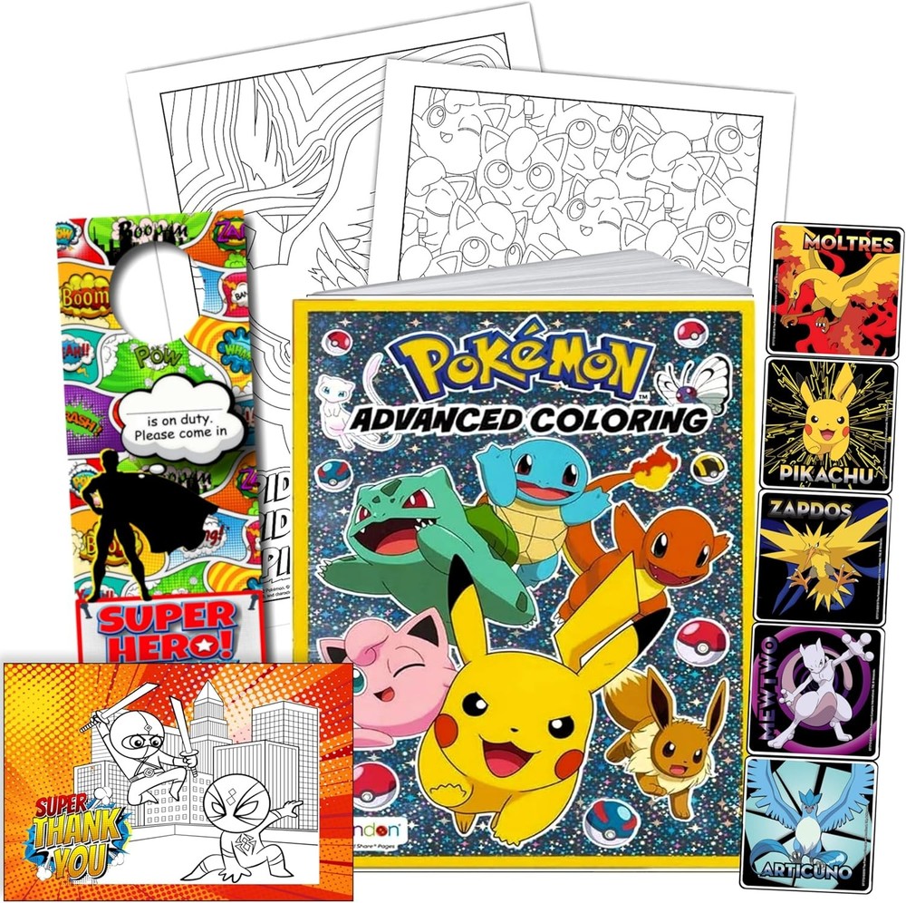 Pokemon Advanced Coloring and Stickers Activity Set  Advanced/Kids/gift