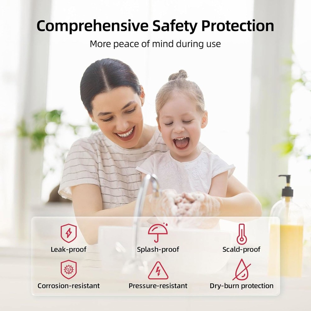 3500W Electric Tankless Water Heater 120V Instant Hot Water Heater Under Sink