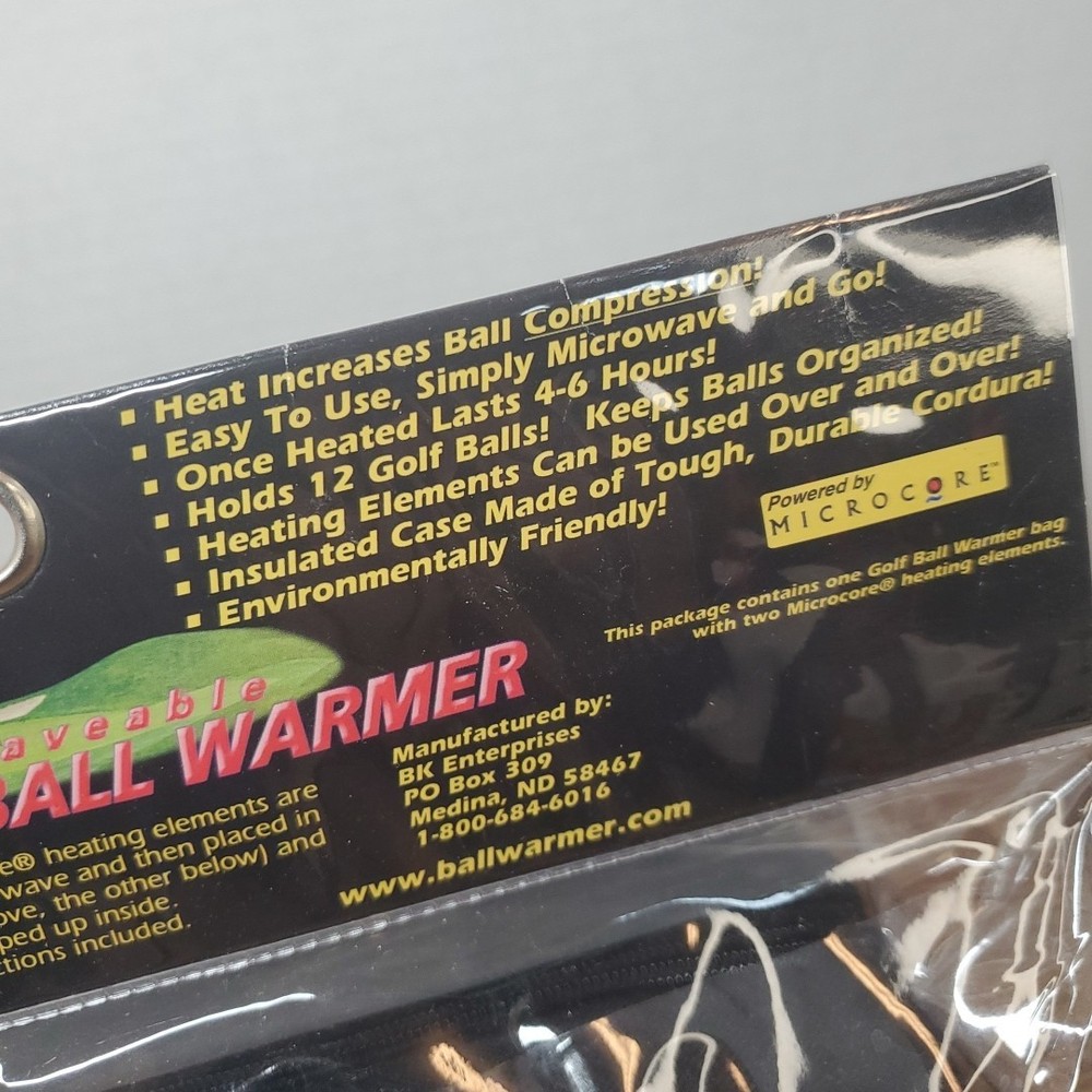 RARE! PyroFlite Microwavable Golf Ball Warmer Bag Pyro-Flite Microcore NEW