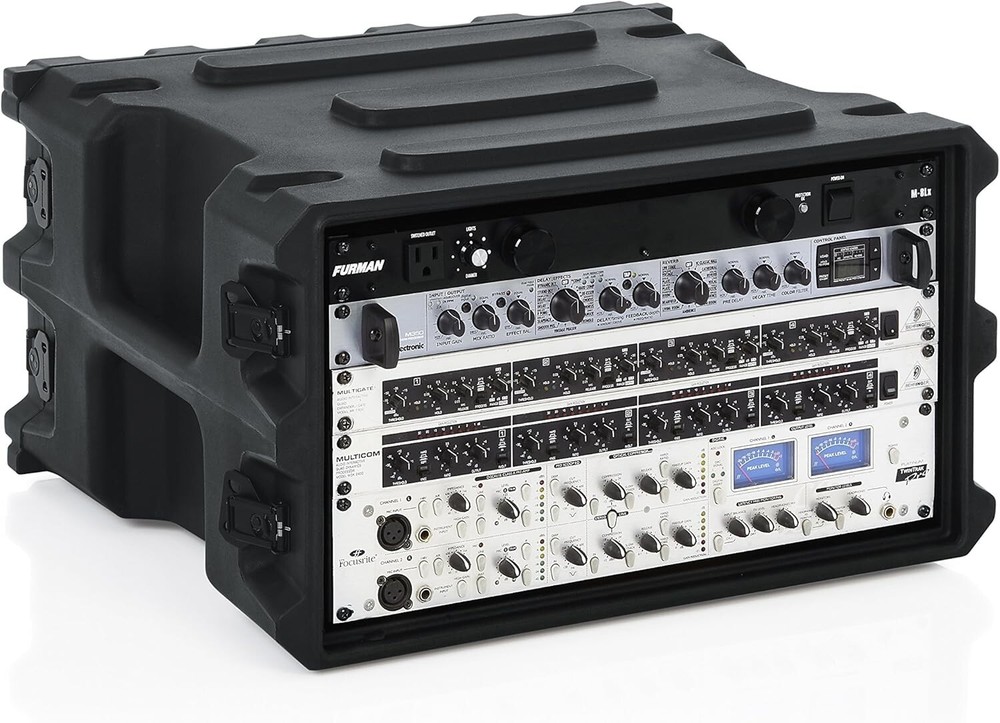 Gator Cases Pro Series Rotationally Molded 6U Rack Case with Standard 19" Depth