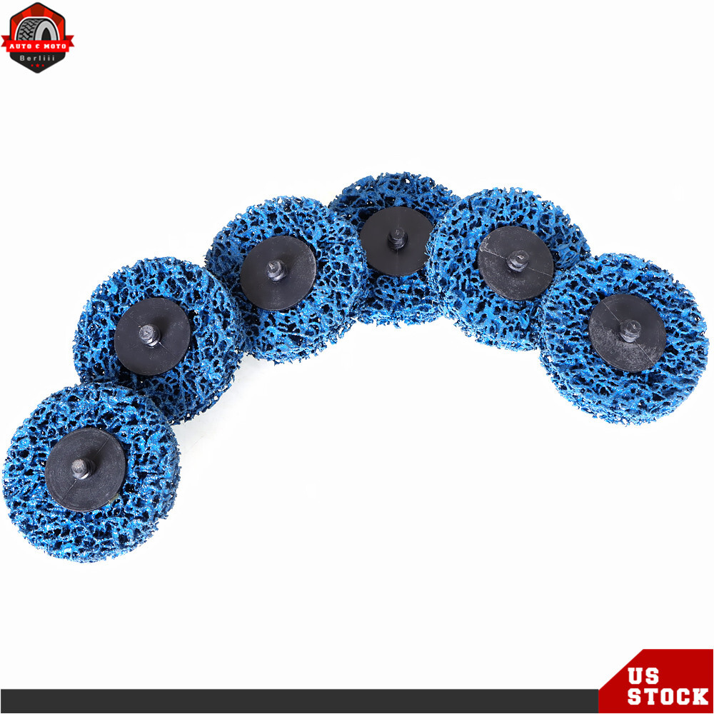25 Pack 3" Blue Quick Change Easy Strip and Clean Discs For Paint Rust New