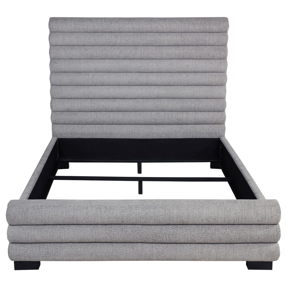 Grey Upholstered Queen Bed