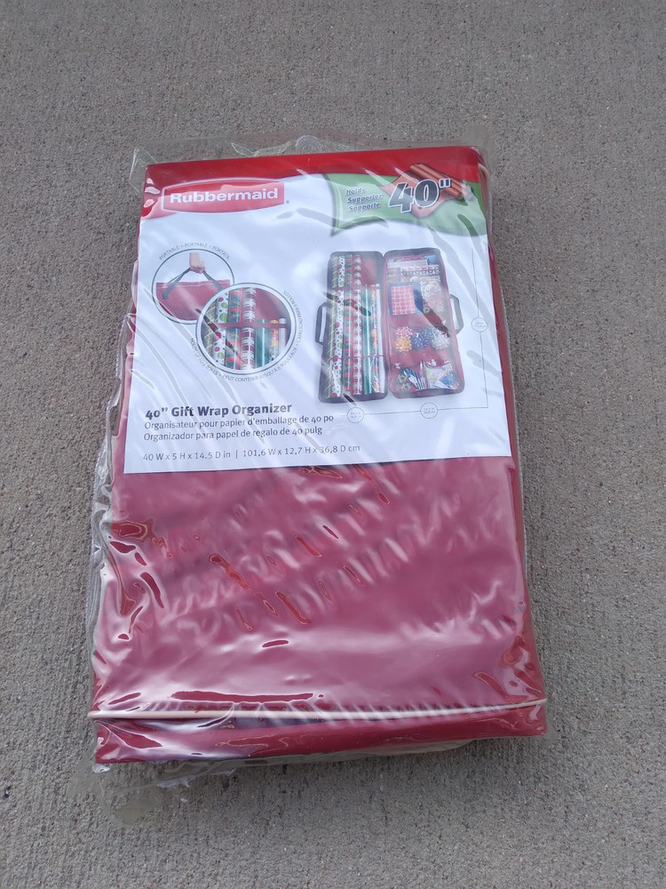 Rubbermaid 40in Gift Wrap Organizer RED