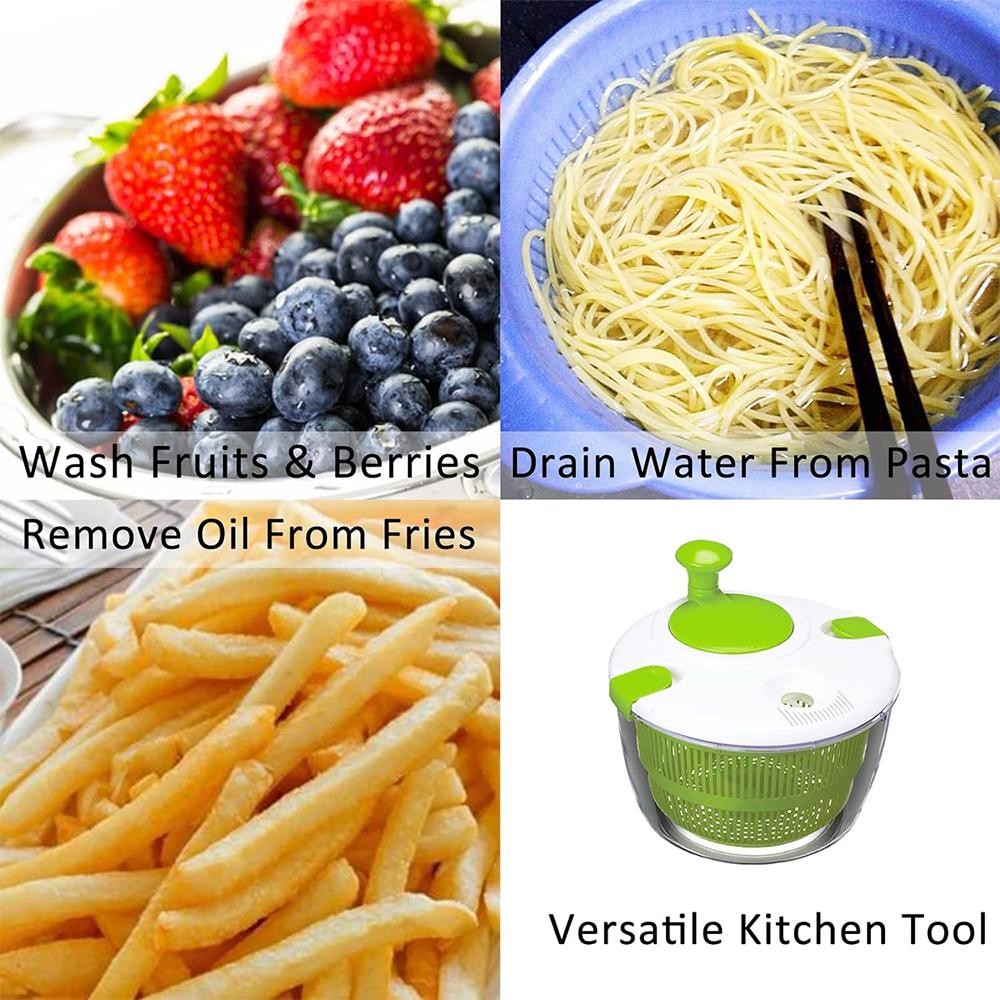 5l Large Salad Spinner – Vegetable Washer, Dryer & Strainer