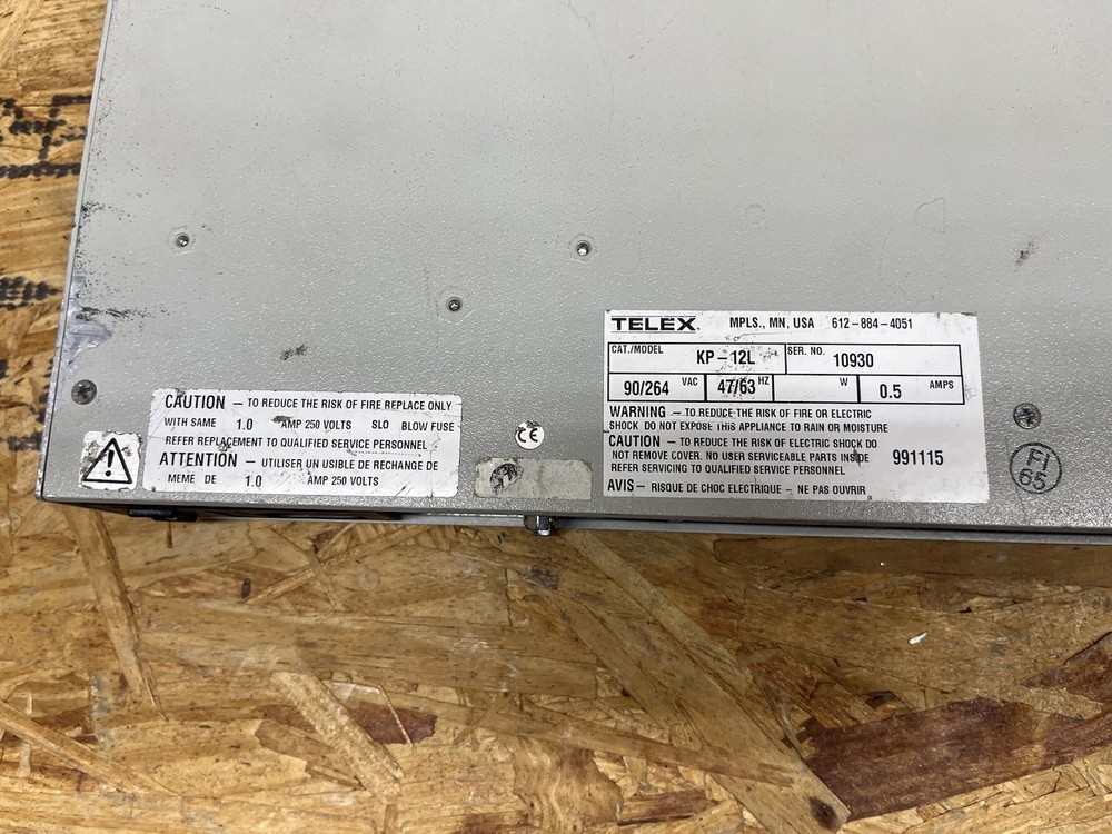 UNTESTED RTS Telex KP-12L 12 Position Key Panel Intercom System