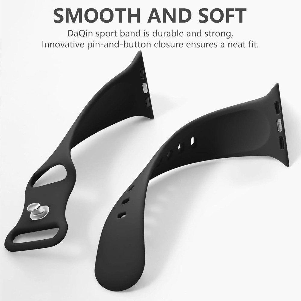Soft Silicone Strap Compatible with Apple Watch Series 7 41mm Waterproof