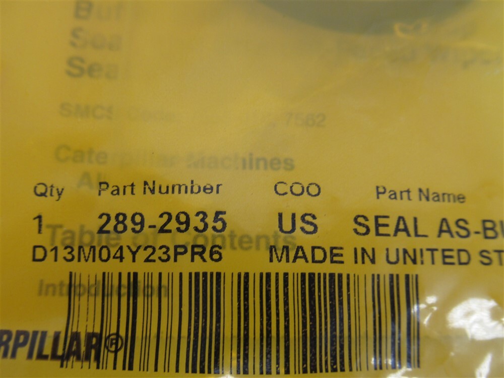 CAT 289-2935 , 50.80mm Rod Dia. Hydraulic Buffer Seal